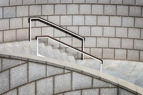 Staircase with a handrail Foto stock