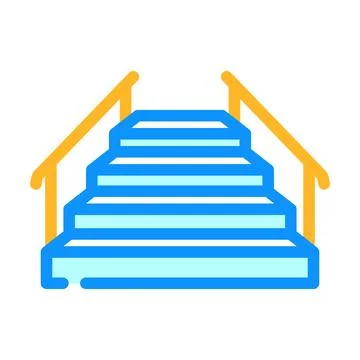 Staircase icon symbolizing progress and upward movement Ilustración de archivo