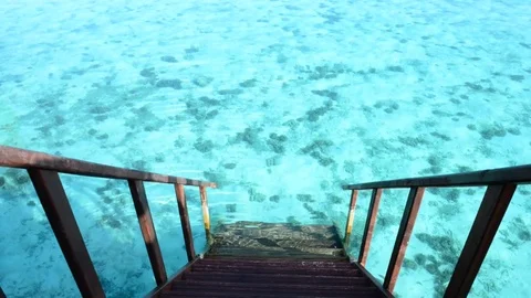 A staircase Indian Ocean. Stock Footage 74183555