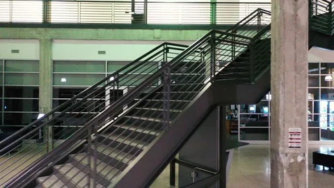 Staircase Inside at Night 3 Stock Footage 117933399