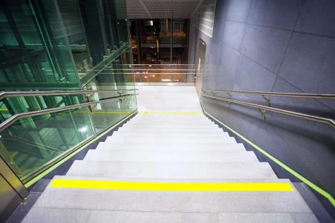 Staircase inside a public metro statio Stock Photos