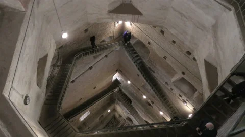 Staircase inside the tower St. Olafs Stock Footage 120935780