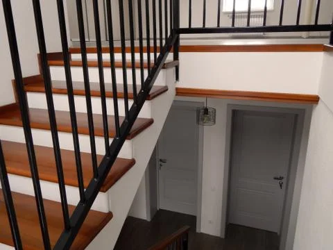 Staircase in the interior of the house Stock Photos