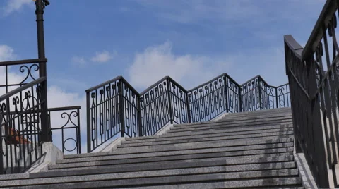 Staircase leading to the clouds, timelapse Stock Footage 63202697