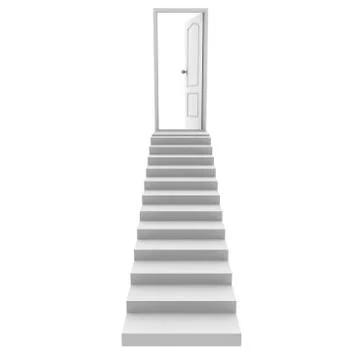 A staircase leads to the door Stock Illustration