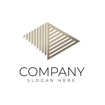 The staircase logo forms a pyramid Stock Illustration