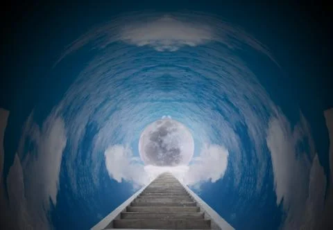 Staircase to the moon Stock Illustration