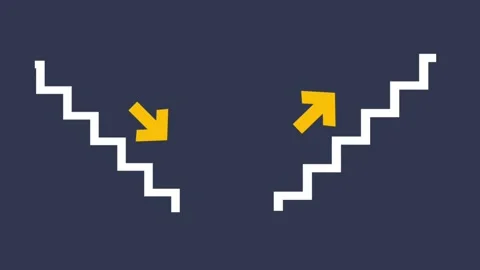 Staircase Movement Directions Stock Footage 335641878