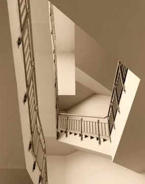 Staircase office interior Stock Photos
