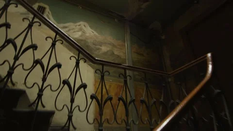 Staircase in old decorative building Stock Footage 138158142