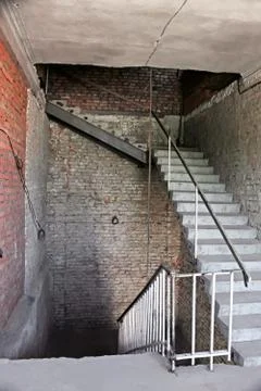 Staircase of old overage house Stock Photos