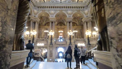 Staircase of Opéra, Opera house, Paris, France Stock Footage 238632689