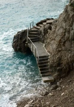 Staircase Over the Rocks Stock Photos