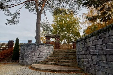 Staircase with a parapet 写真素材