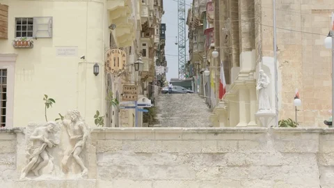 Staircase passing through buildings Video stock 98962653