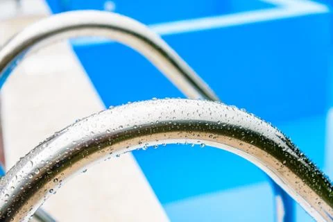 Staircase to the pool Foto stock