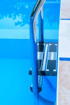 Staircase to the pool 스톡 사진