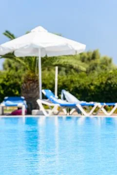 Staircase to the pool 스톡 사진