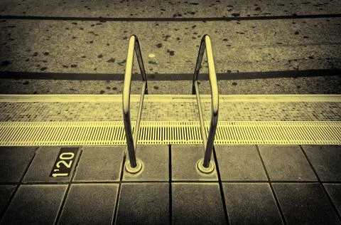 Staircase in a pool Stock Photos