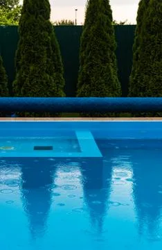 Staircase to the pool 스톡 사진