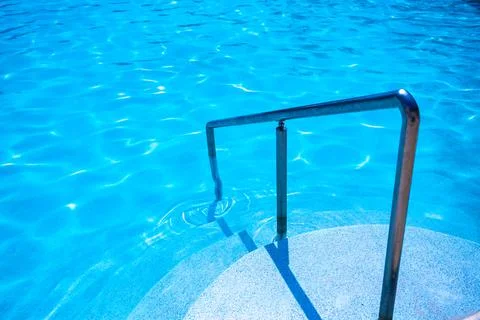 Staircase to the pool 스톡 사진