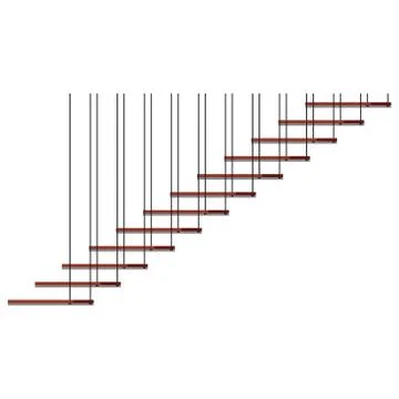 Staircase for prison or loft interior for quest rooms and escape games isolat Stock Illustration