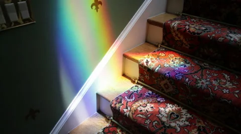 Staircase Rainbow Stock Footage 40805696