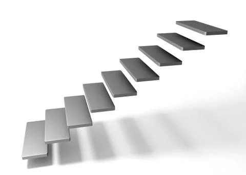 Staircase with steps in the air Stock Illustration