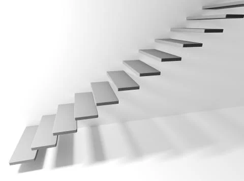 Staircase with steps in the air Stock Illustration