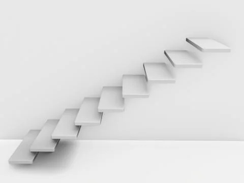 Staircase with steps in the wall Stock Illustration