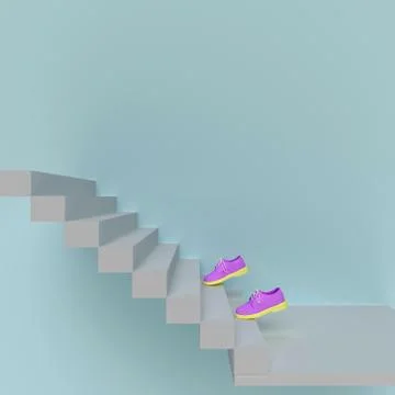 Staircase upstairs Stock-Illustration