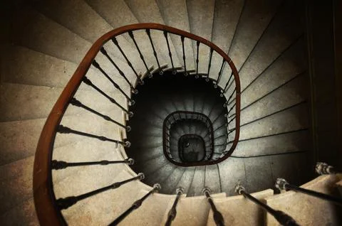 Staircase View downward Stock Photos