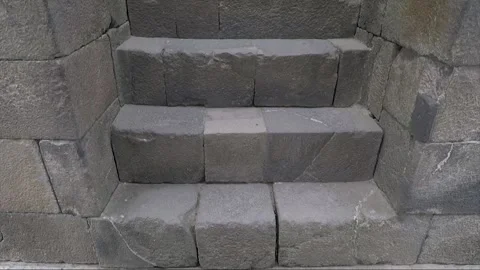 Staircase to Vishnu Temple, Prambanan Complex, Java, Indonesia Stock Footage 249335570