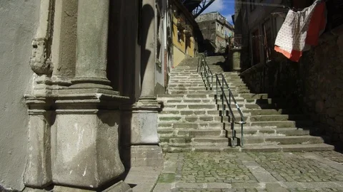 Staircase walking Stock Footage 87536211