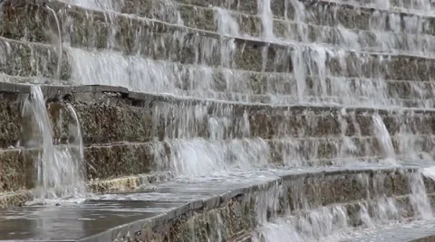 Staircase waterfall, Kazakhstan Stock Footage 62017371