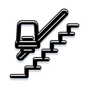 Stairlift providing accessibility solution for mobility challenges 스톡 일러스트