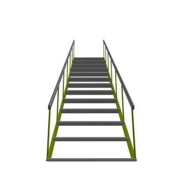 Stairs. 3d Vector illustration.Bottom view. Illustrazione stock