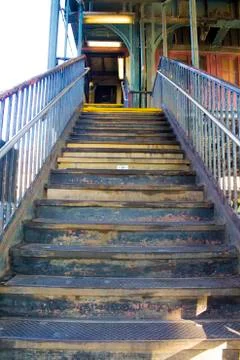 Stairs to 7 Train Foto stock