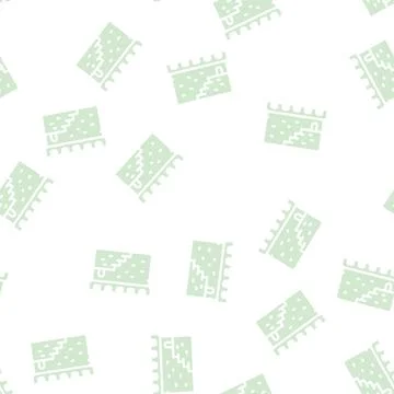 Stairs of ancient castle glyph vector seamless pattern Stock Illustration