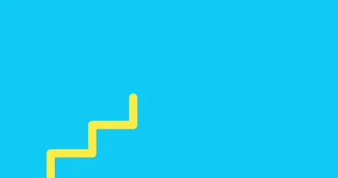 Stairs animation. Business concept of progress, success, career advancement Stock Footage 247286489