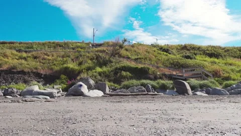 Stairs to the beach 2 Stock Footage 130880325