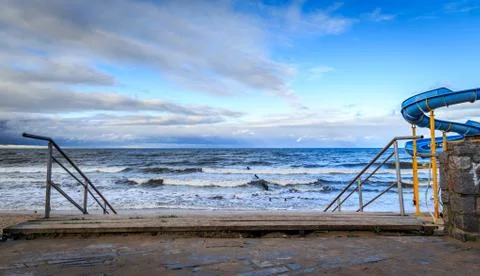 Stairs to the beach Stock Photos