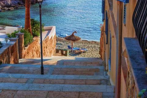 Stairs to the beach Stock Photos