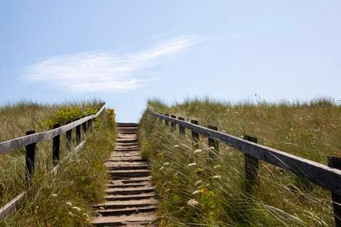 Stairs to the beach Stock Photos