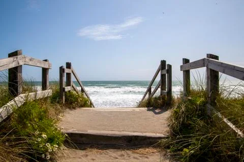 Stairs to the beach Stock Photos