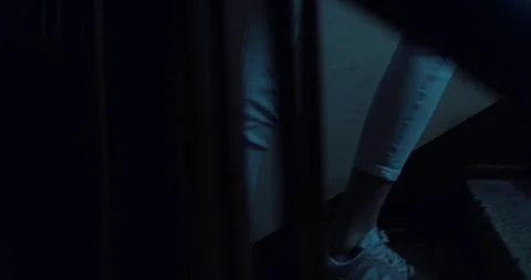 On the stairs of a Block Video stock 109535609