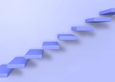 Stairs on a blue background Stock Illustration