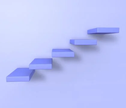 Stairs on a blue background Stock Illustration