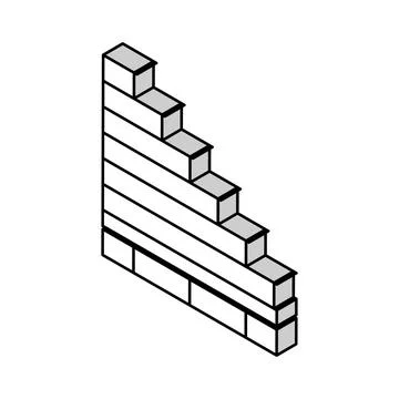 Stairs building structure isometric icon vector illustration Ilustración de archivo