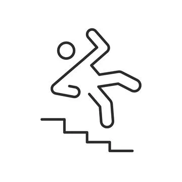 Stairs Caution Warning Stock Illustration